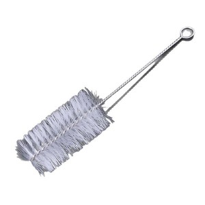 Brosse de nettoyage en nylon, acier inoxydable 304, blanche, avec boucle de suspension, pour le nettoyage des becs de tasses et des tubes à essai - Product Image 3