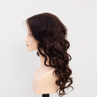 Perruque longue bouclée avec dentelle frontale pour femmes, cheveux brésiliens Remy, texture naturelle douce, résistante à la chaleur