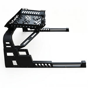 Roll Bar Gantry Baja Karbon dengan Lampu LED 125x77x14cm 2 in 1 Rak Bagasi Pelindung Belakang untuk Navarre Navara NP300 - Product Image 1