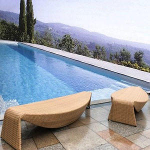 Tumbonas de Ratán PE con Marco de Aluminio y Diseño de Hoja Único, Estilo Nórdico Moderno Sunway, <span class=keywords><strong>para</strong></span> Playa y Hotel - Product Image 5
