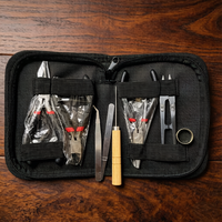 Kit d'outils de fabrication de bijoux avec étui à fermeture éclair, 8 pièces, pour la réparation de perles, la coupe de fil, l'artisanat DIY