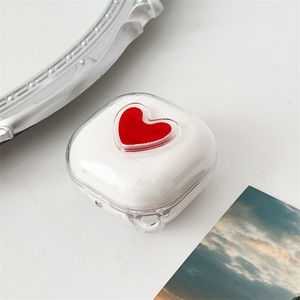 Pearl Chain Red Heart Patch Clear PC Auriculares Funda para Samsung <span class=keywords><strong>Galaxy</strong></span> <span class=keywords><strong>Buds</strong></span> 2 Pro <span class=keywords><strong>Galaxy</strong></span> <span class=keywords><strong>Buds</strong></span> <span class=keywords><strong>Live</strong></span> <span class=keywords><strong>Galaxy</strong></span> <span class=keywords><strong>Buds</strong></span> - Product Image 3