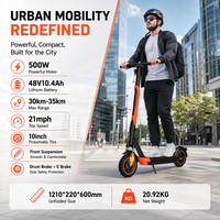 Trottinette électrique urbaine pliable à double freinage électronique et suspension avant, portable pour adultes, idéale pour les trajets quotidiens en ville - Meilleures ventes