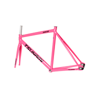 Cadre de vélo de piste en aluminium 700c Cadre d'engrenage fixe 700c coloré avec matériau en alliage de titane
