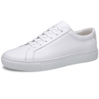 Chaussures décontractées unisexes en cuir véritable à lacets, grandes tailles, personnalisables, pour la marche en extérieur, tendance mode toutes saisons