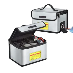 사용자 정의 내화 배터리 가방 자전거 삼각형 안전 전원 식품 배달 화재 휴대용 가방 Lipo 배터리 가드 가방
