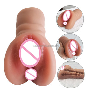 <span class=keywords><strong>2</strong></span> In 1 Realistische Vaginal & Anus Pussy Spielzeug für Männer Tragbare realistische Tasche Pussy männliche Mastur bator - Product Image 1