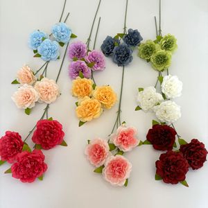 ดอกโบตั๋นประดิษฐ์ 3 หัว ดอกไม้ผ้าไหมสำหรับตกแต่งงานแต่งงาน สำหรับห้องโถง ทางเดิน ซุ้มประตู และของตกแต่งโต๊ะกลาง - Product Image 2