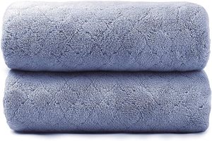 Serviettes de <span class=keywords><strong>bain</strong></span> en microfibre <span class=keywords><strong>ultra</strong></span> douces, super absorbantes, séchage rapide, sans décoloration, couleur unie, lavables en machine, grand ensemble de serviettes de <span class=keywords><strong>bain</strong></span> - Product Image 2