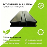 Perfil de Poliamida PA66GF25 con Rotura de Puente Térmico para Muro Cortina y Fachada de Aluminio, Aislamiento Multicavidad, Calidad Probada por SGS
