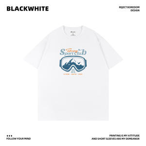 Camiseta Deportiva de Esquí al Aire Libre con Estampado de Club, Unisex, Manga Corta, Transpirable, Tejida, Informal de Verano - Product Image 4