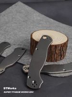 Écailles de couteau en titane dépoli par électroérosion à fil CNC GR5 pour Para 3 Spyderco Benchmade Bugout 535 STWorks