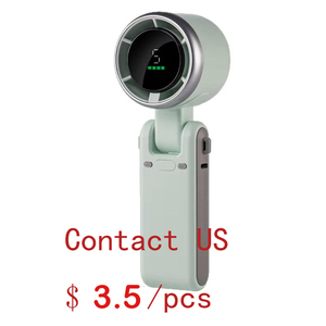 OEM Portable <b>Mini</b> Turbo Fan N607 High-Speed Rechargeable USB Outdoor Summer Cooling Phone Digital Display Foldable Handheld ABS - Product Image 5