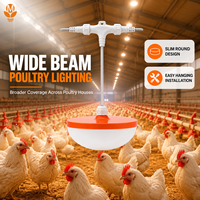 Lampu LED Unggas 48V DC Tegangan Rendah 0-100% Dapat Diredupkan Lampu Peternakan Penerangan Kandang Ayam Plug and Play IP67 Tahan Air