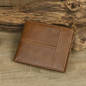Portefeuille compact Ando Bag Vintage en cuir de vache véritable pour homme avec plusieurs emplacements pour cartes - Product Image 3