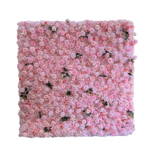 <b>Artificial</b> European Style Roll up Flower Wall 8ft X 8ft 5D 3D Backdrop with Lotus for Wedding Party Christmas Decoration - Product Image 5