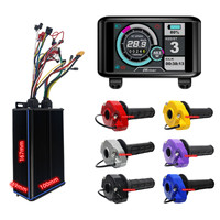 Kit de contrôleur de système de roue arrière pour vélo électrique 52V 2000W 45A noir FOC à onde sinusoïdale avec écran TFT et accélérateur