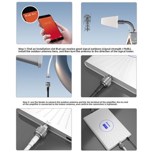 <span class=keywords><strong>Amplificateur</strong></span> de signal tri-bande 2G 3G <span class=keywords><strong>4G</strong></span> <span class=keywords><strong>Amplificateur</strong></span> de téléphone portable Large couverture <span class=keywords><strong>Installation</strong></span> facile pour villas sous-sol de montagne marine - Product Image 5