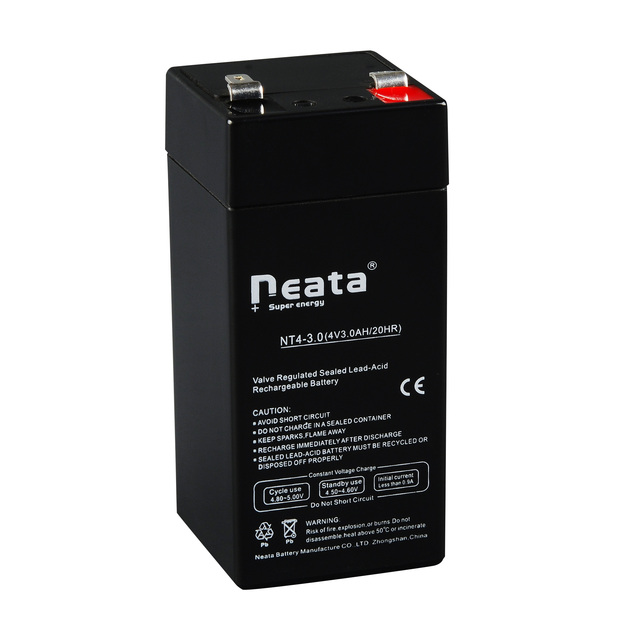 Neata 4V 3Ah Sealed Lead Acid Battery Rechargeable SLA Batteries for Emergency Light Toy Lantern UPS