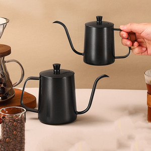 กาต้มน้ำรินกาแฟแบบหยด 350 มล./600 มล. ดีไซน์ทันสมัย ทนทาน ปากก้านก ทำจากสแตนเลส 304 สำหรับใช้ในร้านกาแฟ - Product Image 5