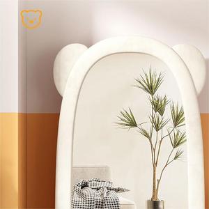 Espejo de piso de oso lindo inastillable de franela, espejo de tocador de longitud completa para habitación de niños, jardín de infantes y decoración del hogar - Product Image 6