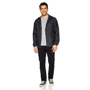 Veste de pluie imperméable légère à capuche en gros, veste d'extérieur, imperméable pour homme, coupe-vent léger de haute qualité et tendance - Product Image 1