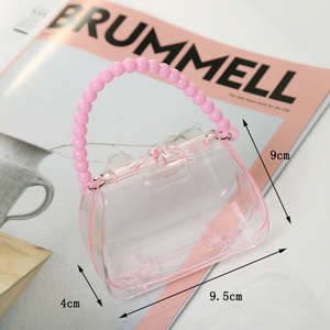 Transparent Jewelry Box For Kids Princess Storage Case Portable Makeup Organizer 9.5cm X 9cm X 4cm Solid Color - Product Image 1