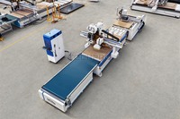 Máquina CNC de Alimentación Automática para Madera, Router CNC ATC, Máquina de Corte y Perforación para Tableros de MDF y Melamina, Máquina para Fabricación de Muebles