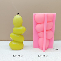 Geometrische 3D-Silikonform für Kerzen, Kieselstein-förmiges Wohndekor-Ornament mit Modernem und Schlichtem Design