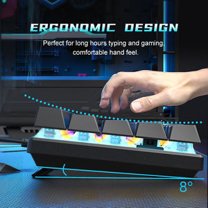 2025 recién llegados mecánico RGB luz teclado ratón auriculares Combo escritorio 61 teclas teclado para juegos para Pc funda de ordenador - Product Image 2