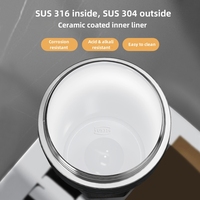 Nouveaux Modèles 2025 Mugs à Café Portables avec Pailles Les Plus Vendus, Lavables au Lave-Vaisselle, Mugs Isothermes Créatifs pour Fêtes et Boissons