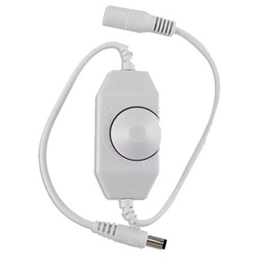 Led <b>Dimmer</b> Controller With Rotary Knob Dc Male Female Plug Single Color Light Brightness Adjustment Manual Switch Plastic Body - Product Image 4
