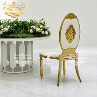 Chaises élégantes et durables en acier inoxydable doré pour les mariages, les dîners en plein air et les événements hôteliers