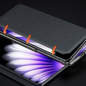 สำหรับเคสโทรศัพท์มือถือ OPPO Find N6 แบบพับได้ หนังกันกระแทก findn6 ขอบใส เคสแข็ง สีพื้น เคสหนังธุรกิจ - Product Image 4