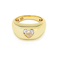 Cincin Berlian Hati 2CT Perak Sterling 925 Cincin Berbingkai Hati Berlapis Emas Perak Sterling 925 Cincin Moissanite Perhiasan Wanita