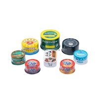Récipient rond personnalisé en métal vide de 2 pièces boîtes de conserve de qualité alimentaire avec couvercles EOE pour emballage alimentaire en conserve de thon et de poisson