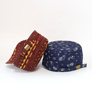 Casquettes Pillbox Rétro à Dessus Plat Rayées avec Patch en Cuir Personnalisé, Logo Gaufré, Motifs Folkloriques, Impression Numérique, Unisexe, Boucle Métallique - Product Image 5