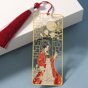 High Quality Brass Die Casting Customizable Classical Figures Metal Bookmark UV Printed Custom Logo Multi-Functional Stylish
