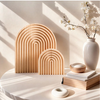 2 pièces, décoration en bois naturel faite à la main, style bohème, étagère et planche de service pour cheminée, comptoir de cuisine