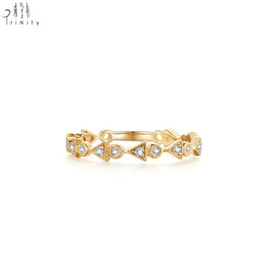 Últimos Productos de Joyería Fina, Fabricante de Joyería, Exportación al por Mayor, Juego de Anillos Vintage, Anillos de Oro Amarillo Sólido de 18K con Diamantes Naturales - Product Image 1