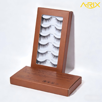 Pestañas A-RIX 3D Russian Volume de Visón Sintético, Color Negro Intenso, Pestañas en Tira, Marca Privada, Hechas a Mano, Seda Sintética