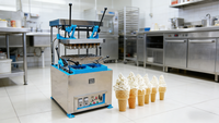 Machine commerciale pour la fabrication de cornets de glace et de petites coupes à café comestibles