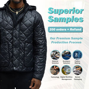 Blouson bombardier matelassé pour hommes Blouson aviateur personnalisé pour hommes Manteau chaud confortable et décontracté à fermeture éclair Veste en duvet pour hommes à la mode - Product Image 3