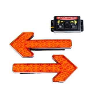 ลูกศร LED กระพริบสำหรับยานพาหนะ DC12-24V ไฟเลี้ยวสีเหลืองอำพันสำหรับควบคุมการจราจร - Product Image 1