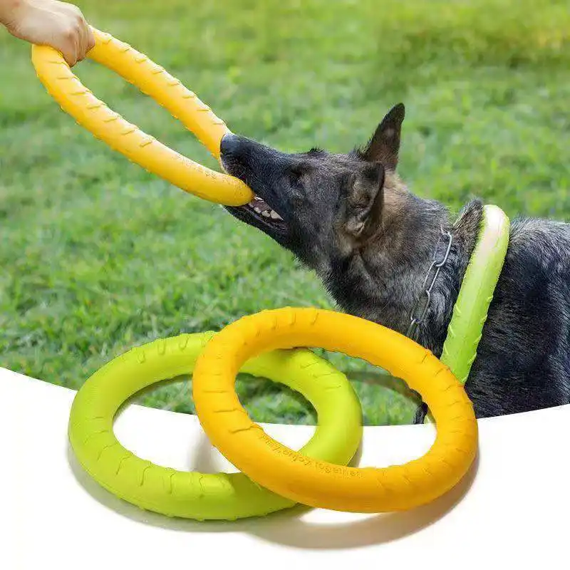 Hundes pielzeug Pet Flying Disk Trainings ring Puller Anti-Bite Floating Interactive Supplies Hundes pielzeug Aggressives Kauen