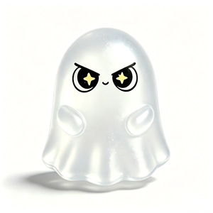 Squishies fantômes scintillants d'Halloween en caoutchouc thermoplastique transparent, petits fantômes anti-stress en cristal, vente en gros - Product Image 5