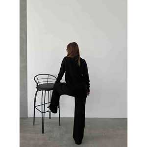 Winter Zip-Up <b>Knit</b> <b>Set</b> with Polo Collar Printed Pattern Decoration 1511 Collection - Product Image 2