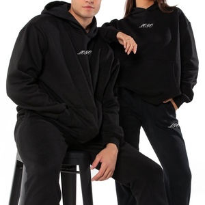 Conjunto Deportivo Personalizado con Logotipo Bordado, 100% Algodón Transpirable, Talla Grande, Invierno, Grueso, con Capucha, Unisex, para Hombre - Product Image 1