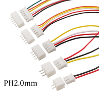 Kit Konektor Kabel Micro JST PH2.0mm XH2.54mm Jantan Betina 2/3/4/5/6 Pin Steker Terminal Kabel Ekstensi Soket 26AWG untuk Otomotif