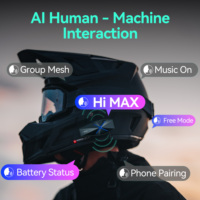 Kit intercom pour casque de moto ASMAX F1 PRO 160 km/h, écoute claire, étanche, Bluetooth sans fil.